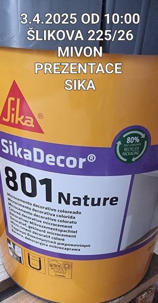 Jestli vás zajímají mikrocementové stěrky, nebo chcete zjistit více o produktech SIKA. Bude technik od SIKA u nás na...